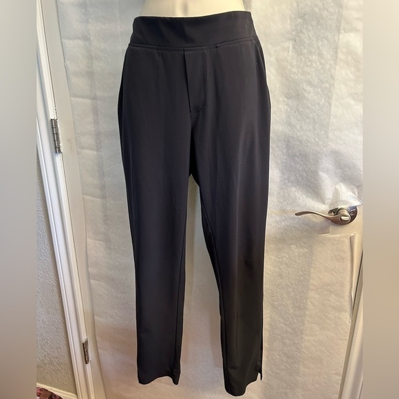 Athleta Brooklyn textured Mid rise ankle black light weight pants Sz-6 Q5 - Picture 5 of 16